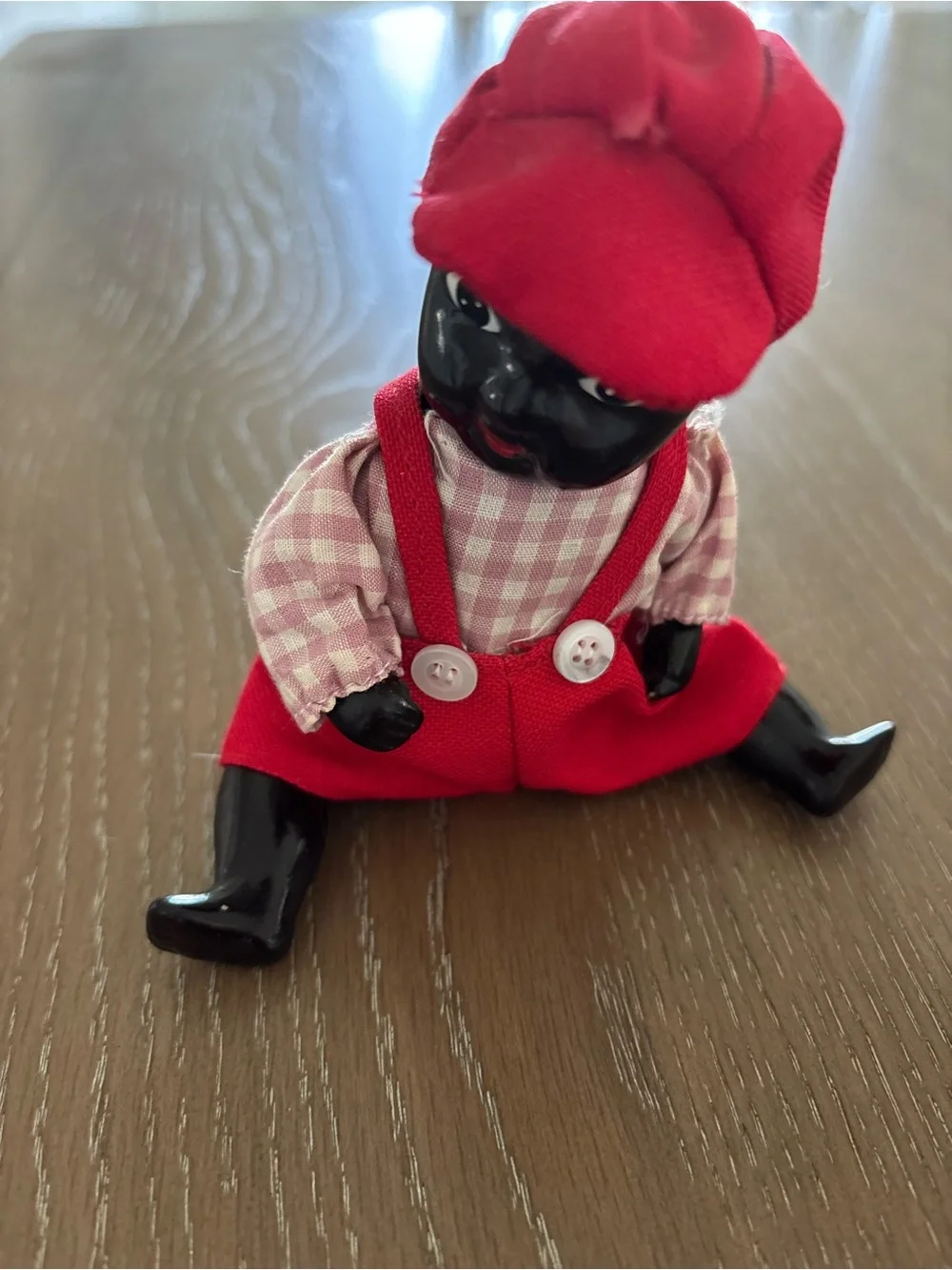 Vintage 1950s Black Americana doll bisque 6” jointed moveable arms legs CUTE